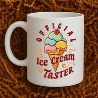Funny Ice Cream Taster Adult Coffee Mug thumb 2
