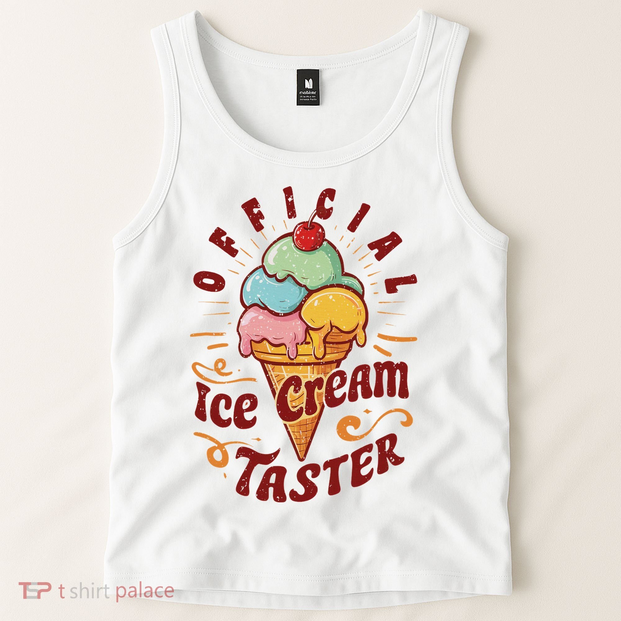 Funny Ice Cream Taster Adult Tank Top