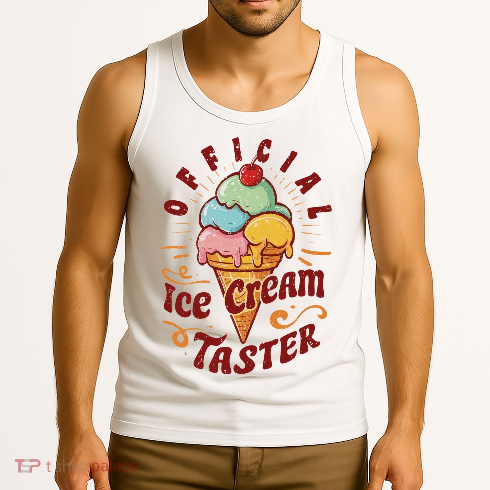Funny Ice Cream Taster Adult Tank Top