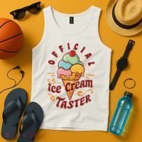 Funny Ice Cream Taster Adult Tank Top thumb 4