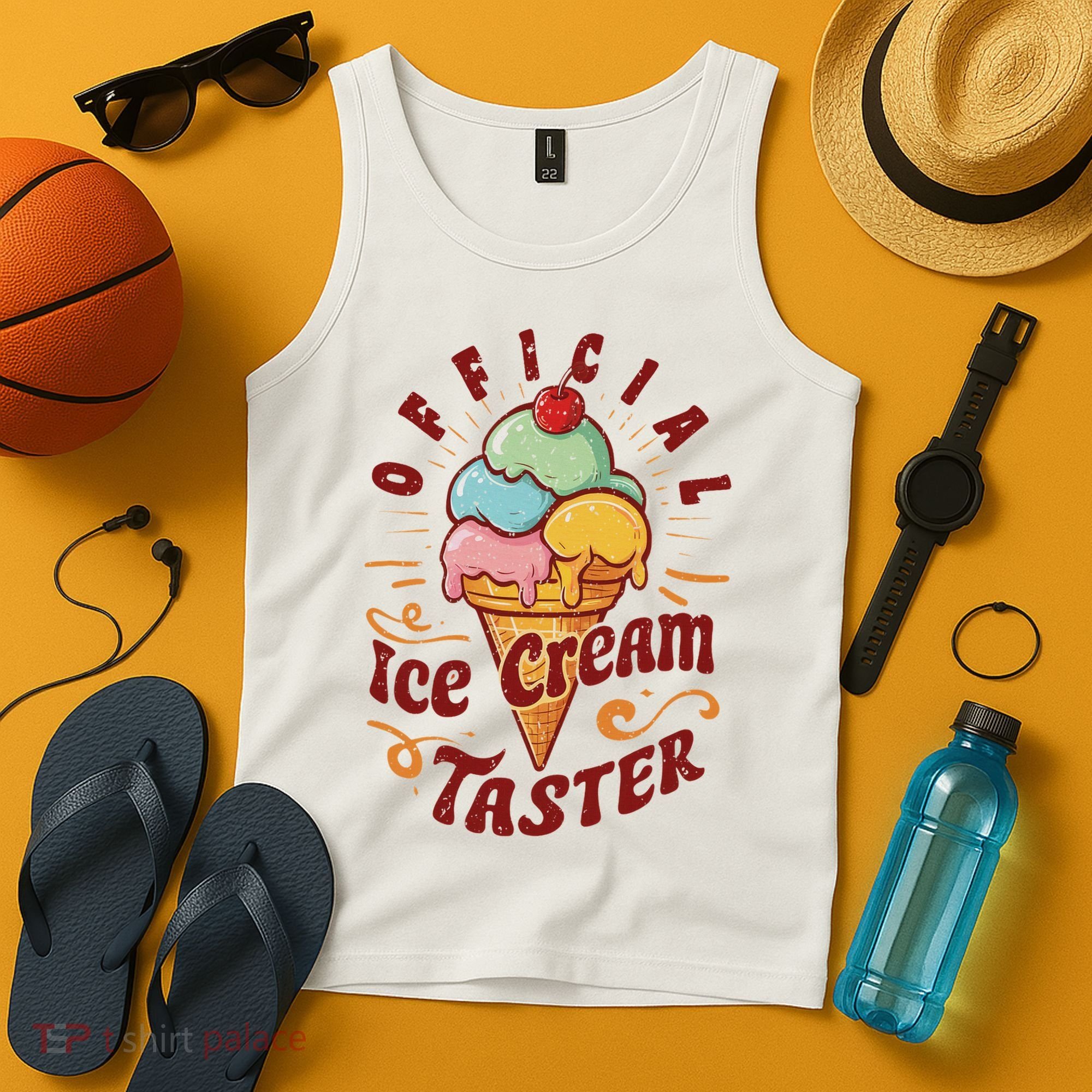 Funny Ice Cream Taster Adult Tank Top