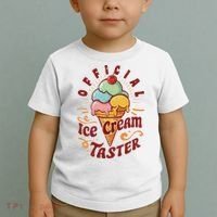 Funny Ice Cream Taster Adult Toddler T-Shirt thumb 2
