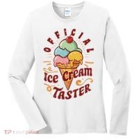 Funny Ice Cream Taster Adult Women's Long Sleeve Shirt thumb 0