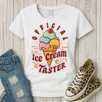 Funny Ice Cream Taster Adult Women's T-Shirt thumb 3