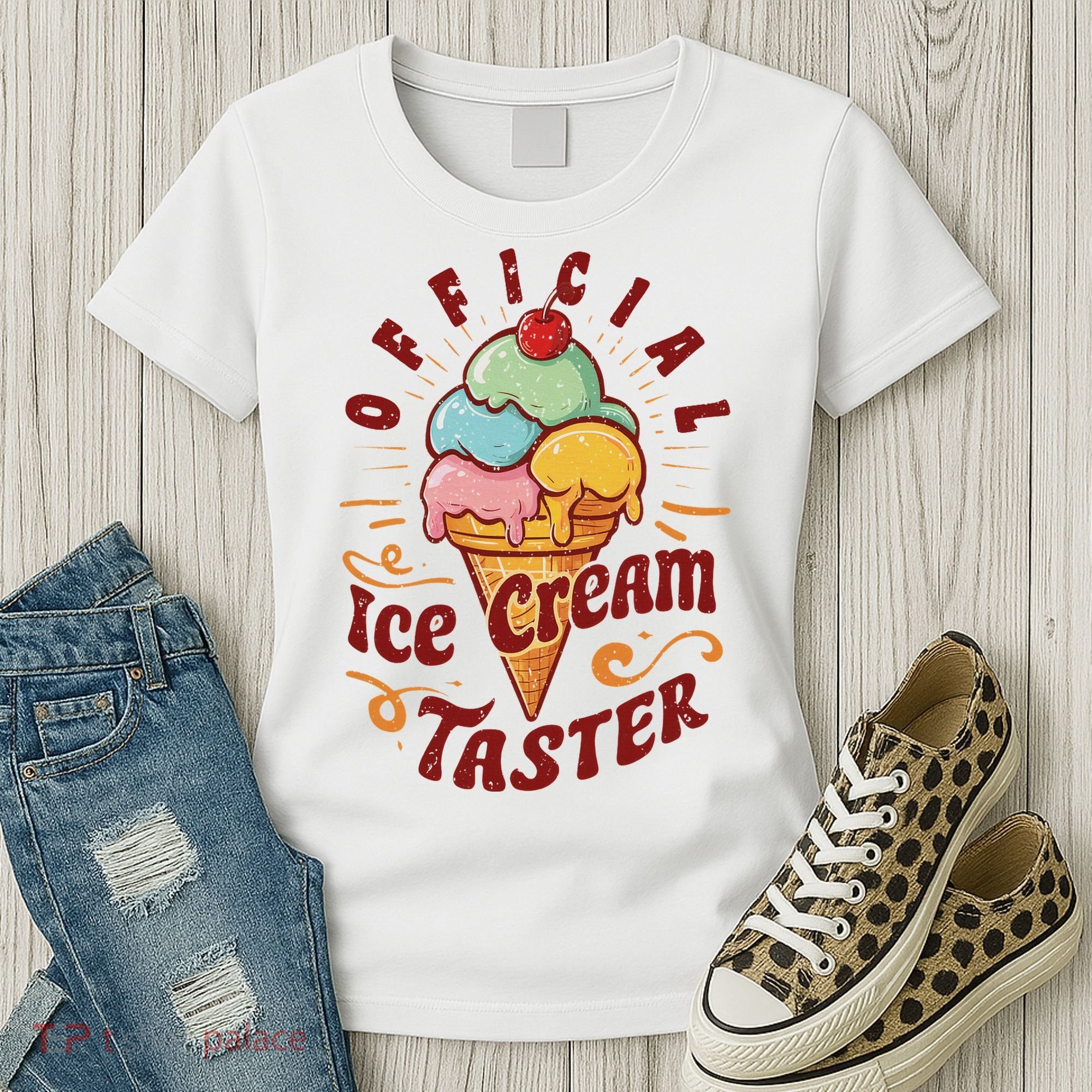 Funny Ice Cream Taster Adult Women's T-Shirt