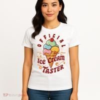 Funny Ice Cream Taster Adult Women's T-Shirt thumb 4