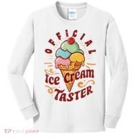 Funny Ice Cream Taster Adult Kids Long Sleeve Shirt thumb 0