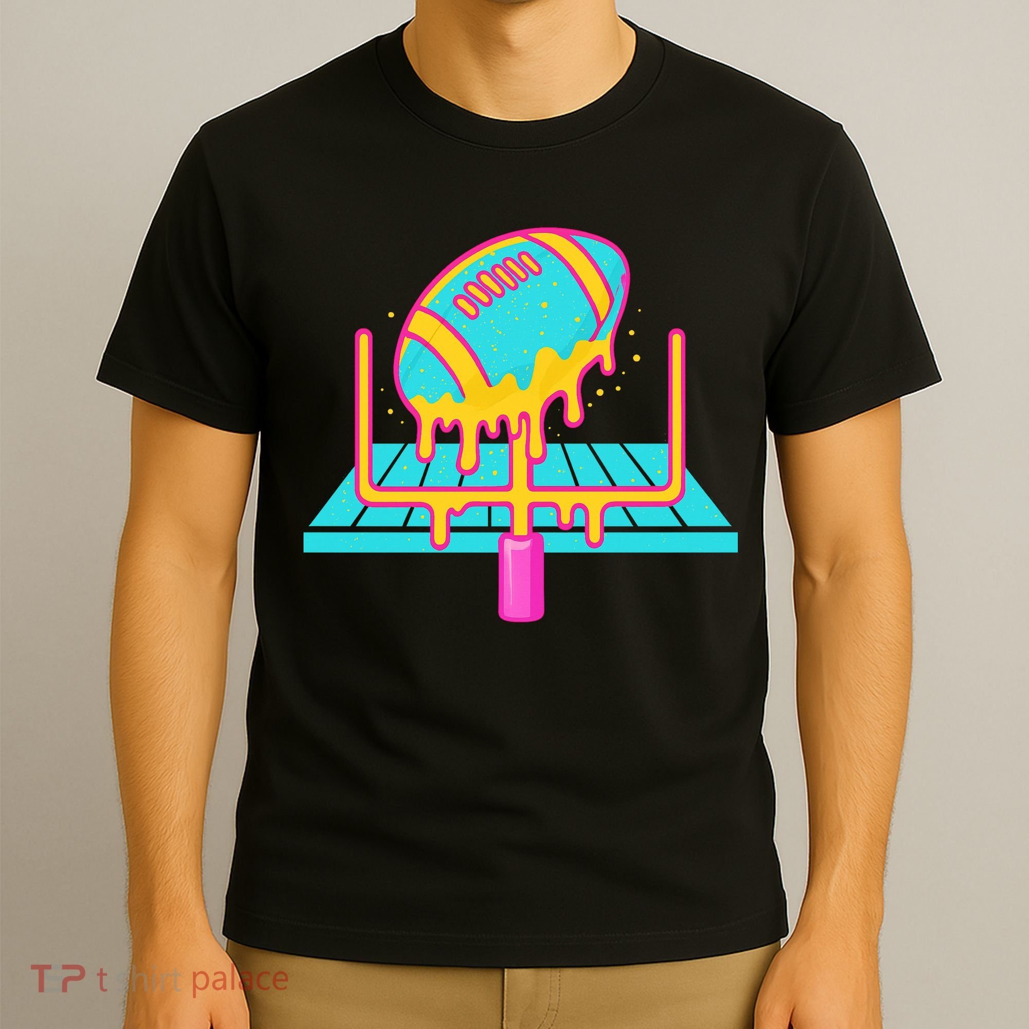 Football Ice Cream Drip T-Shirt