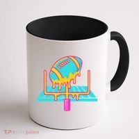 Football Ice Cream Drip Coffee Mug thumb 1