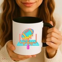 Football Ice Cream Drip Coffee Mug thumb 3