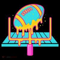 Football Ice Cream Drip Toddler Hoodie thumb 2