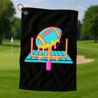 Football Ice Cream Drip Golf Towel thumb 1
