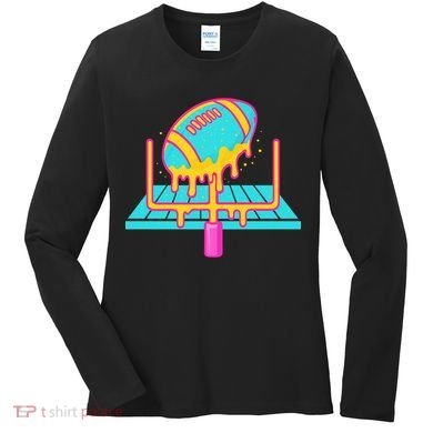 Football Ice Cream Drip Women's Long Sleeve Shirt