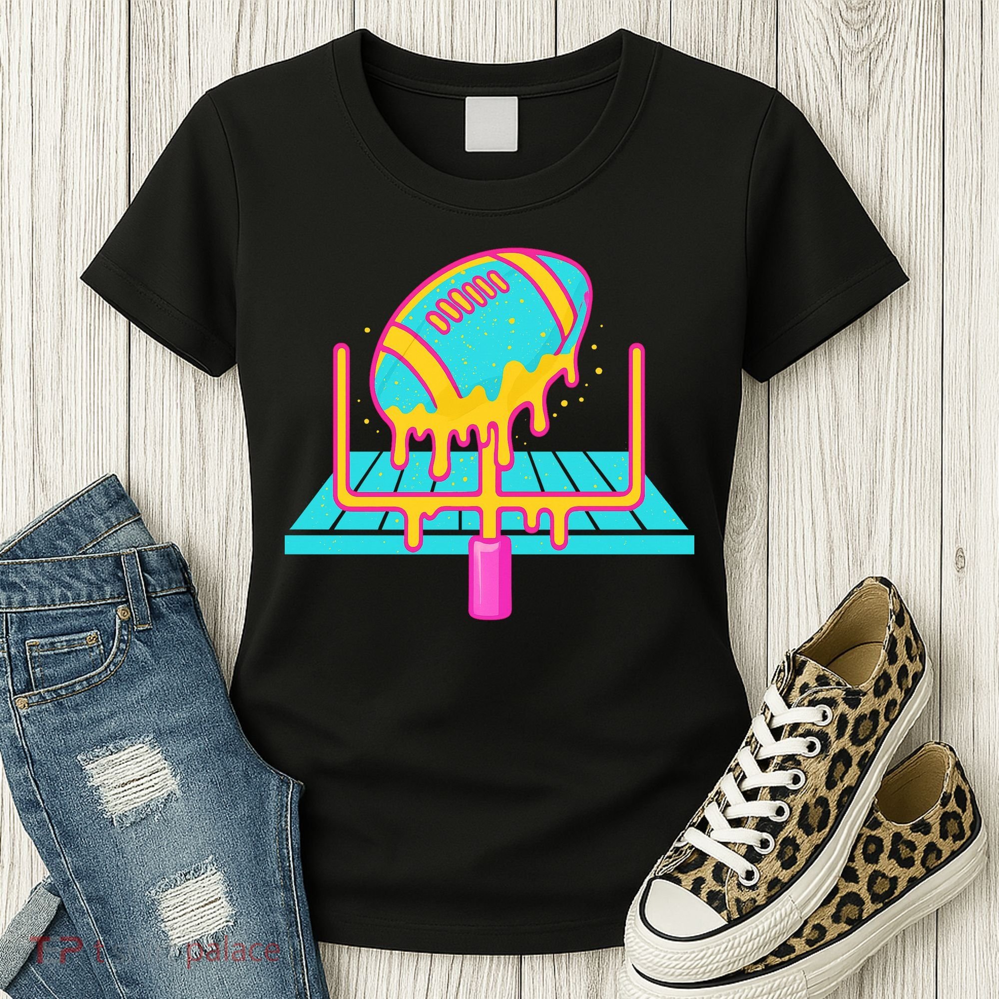 Football Ice Cream Drip Women's T-Shirt
