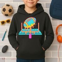 Football Ice Cream Drip Kids Hoodie thumb 2