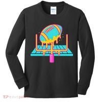 Football Ice Cream Drip Kids Long Sleeve Shirt thumb 0