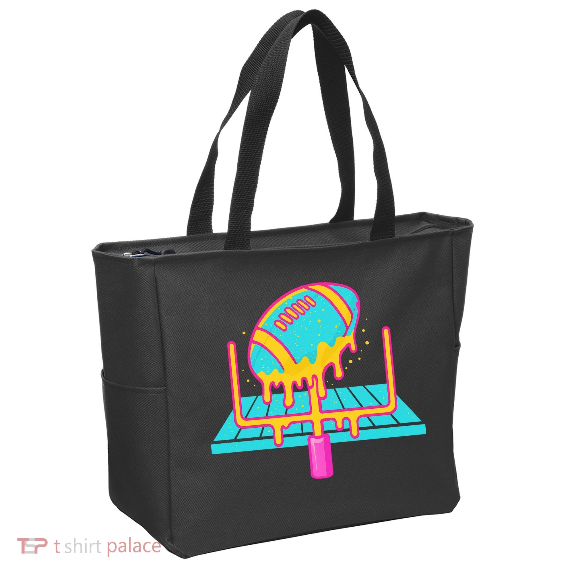 Football Ice Cream Drip Tote Bag