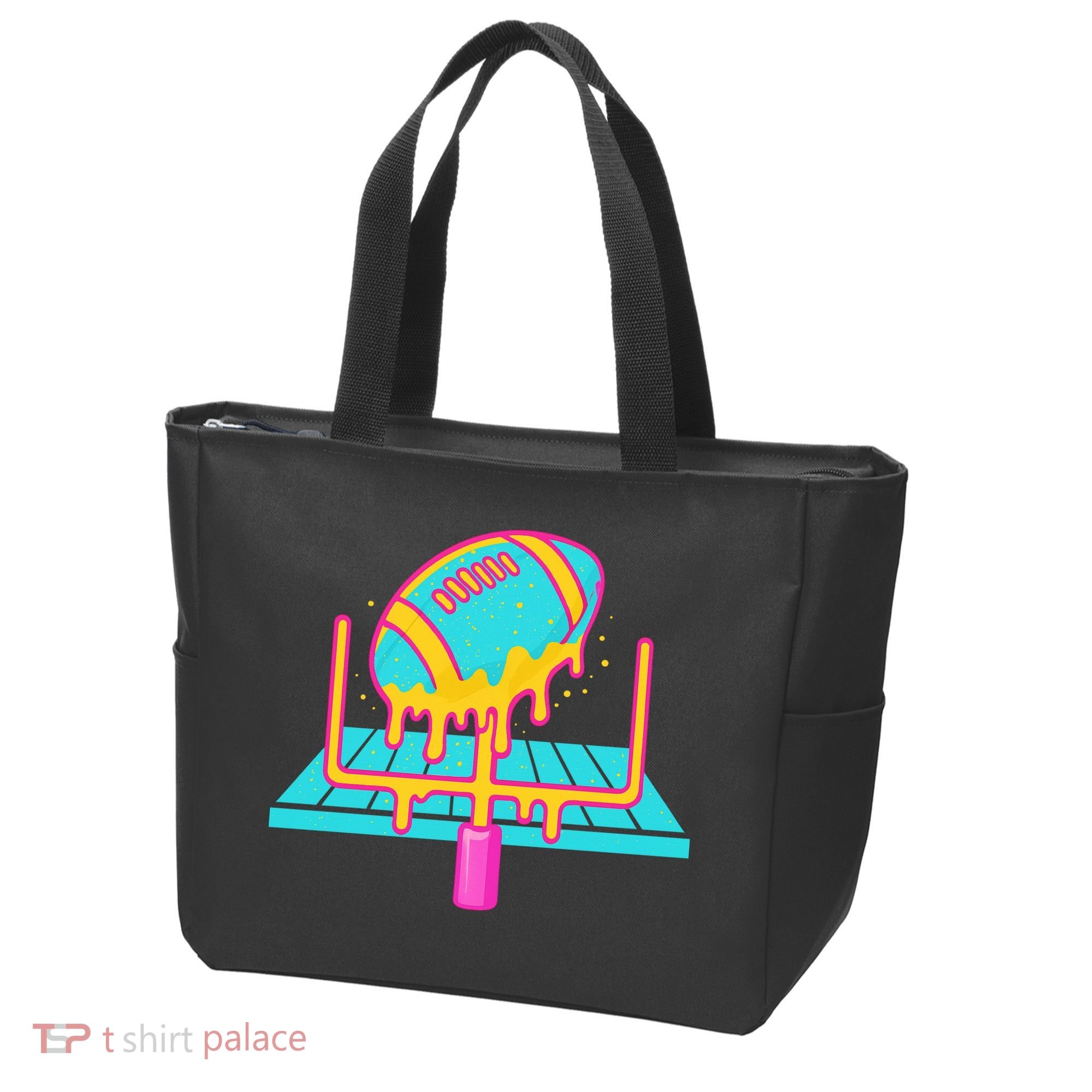 Football Ice Cream Drip Tote Bag