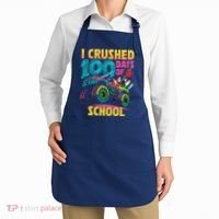 Funny I Crushed 100 Days Of School Monster Truck Apron thumb 2