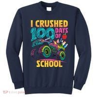 Funny I Crushed 100 Days Of School Monster Truck Sweatshirt thumb 0