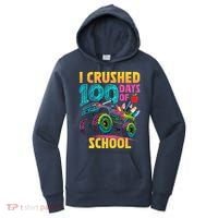 Funny I Crushed 100 Days Of School Monster Truck Women's Hoodie thumb 0
