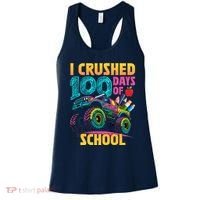 Funny I Crushed 100 Days Of School Monster Truck Women's Tank Top thumb 0