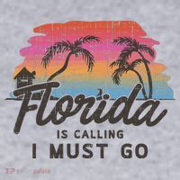 Florida Is Calling I Must Go Summer Vacation Gift Women's Sweatshirt thumb 2