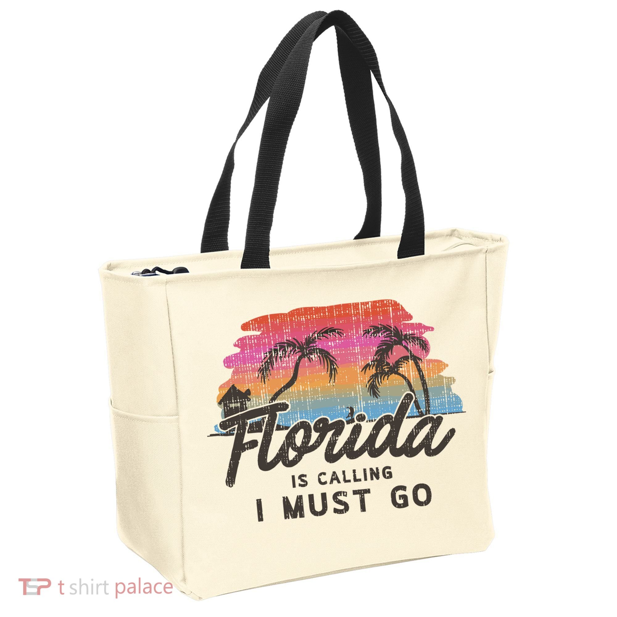 Florida Is Calling I Must Go Summer Vacation Gift Tote Bag