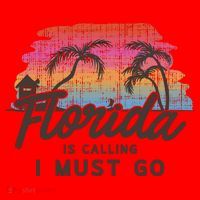 Florida Is Calling I Must Go Summer Vacation Gift Santa Hat thumb 1