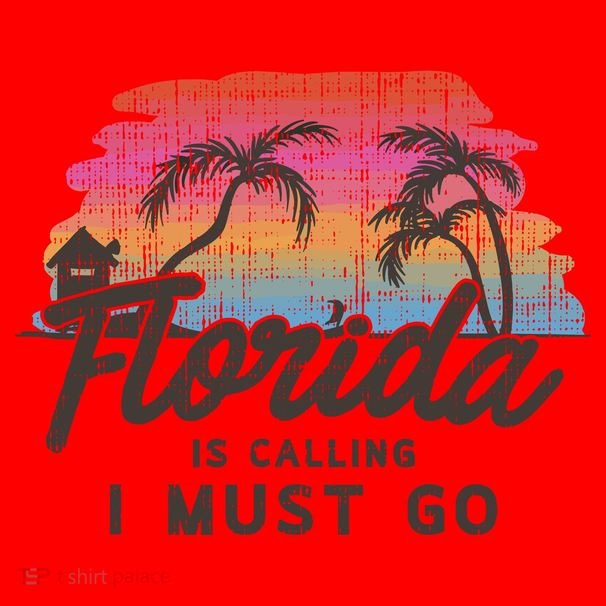 Florida Is Calling I Must Go Summer Vacation Gift Santa Hat