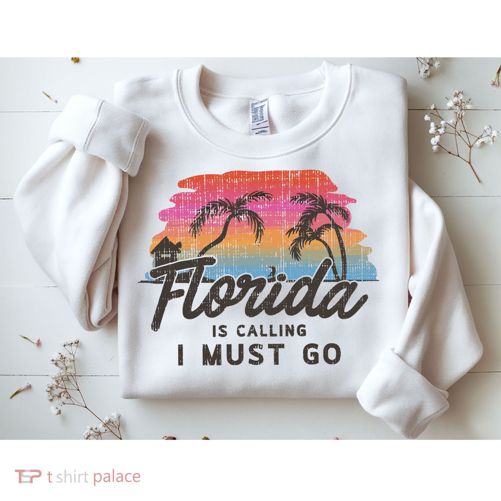 Florida Is Calling I Must Go Summer Vacation Gift Sweatshirt
