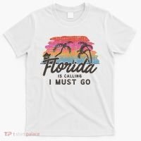 Florida Is Calling I Must Go Summer Vacation Gift T-Shirt thumb 0
