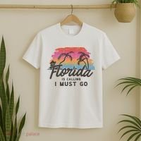 Florida Is Calling I Must Go Summer Vacation Gift T-Shirt thumb 2