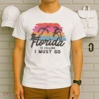 Florida Is Calling I Must Go Summer Vacation Gift T-Shirt thumb 6