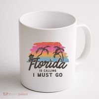Florida Is Calling I Must Go Summer Vacation Gift Coffee Mug thumb 1