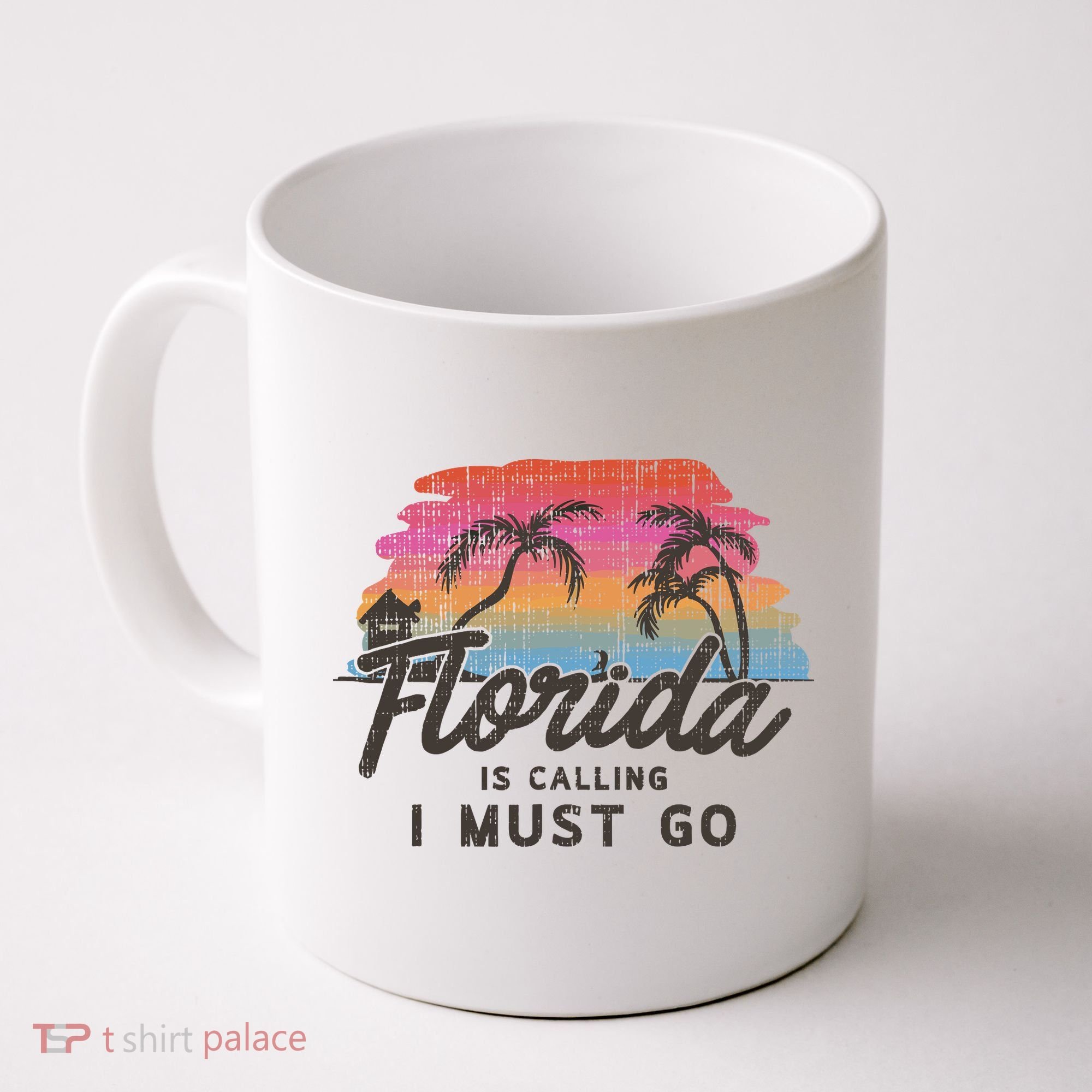 Florida Is Calling I Must Go Summer Vacation Gift Coffee Mug