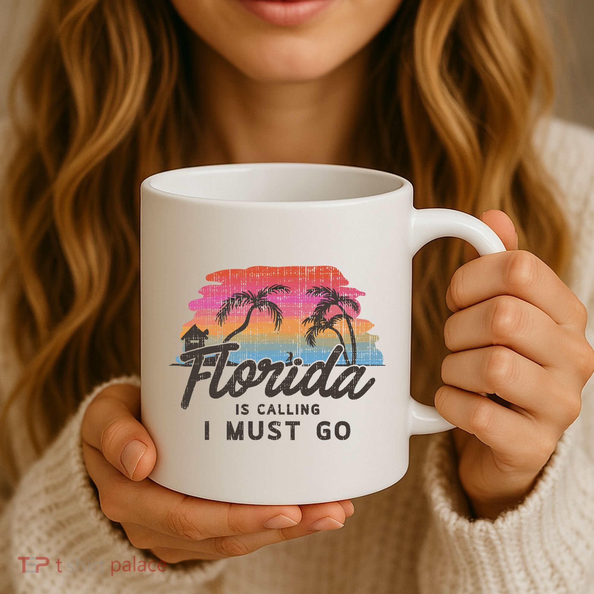 Florida Is Calling I Must Go Summer Vacation Gift Coffee Mug