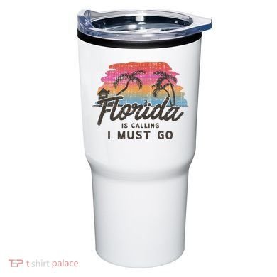 Florida Is Calling I Must Go Summer Vacation Gift Tumbler