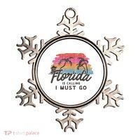 Florida Is Calling I Must Go Summer Vacation Gift Ornament thumb 0