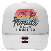 Florida Is Calling I Must Go Summer Vacation Gift Hat thumb 0