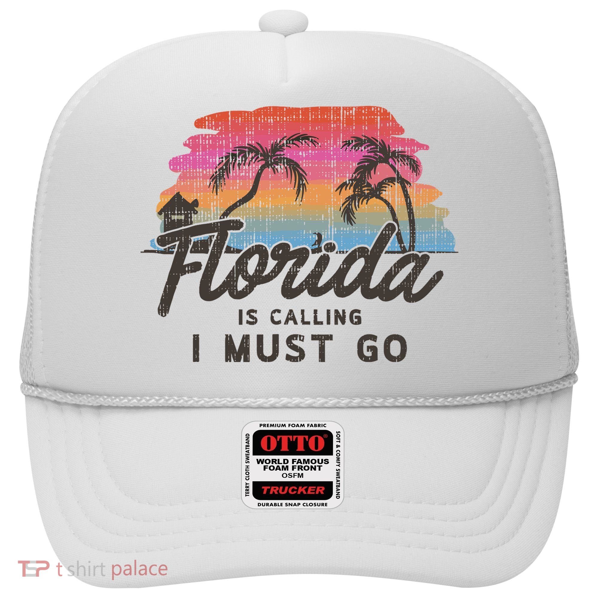 Florida Is Calling I Must Go Summer Vacation Gift Hat