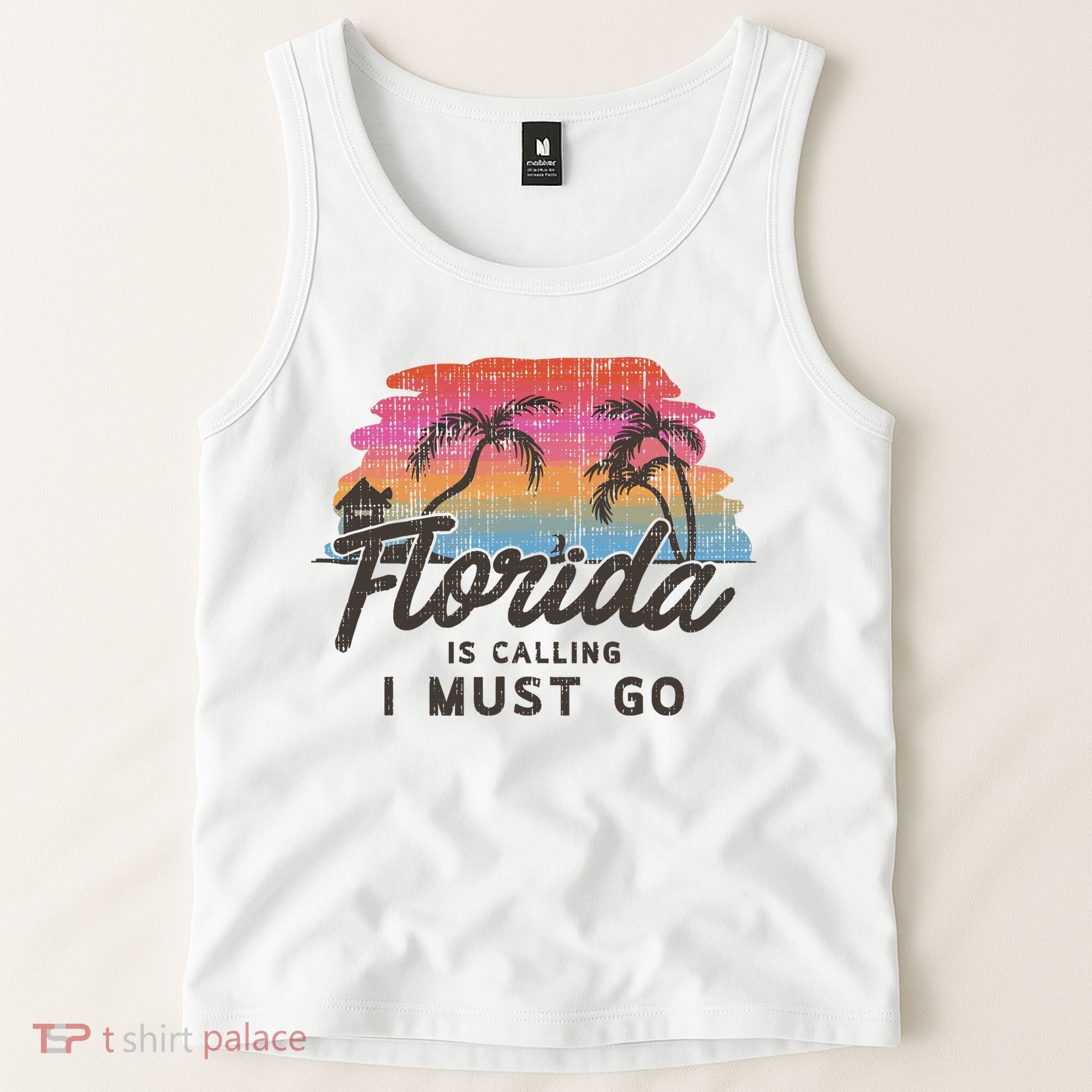 Florida Is Calling I Must Go Summer Vacation Gift Tank Top