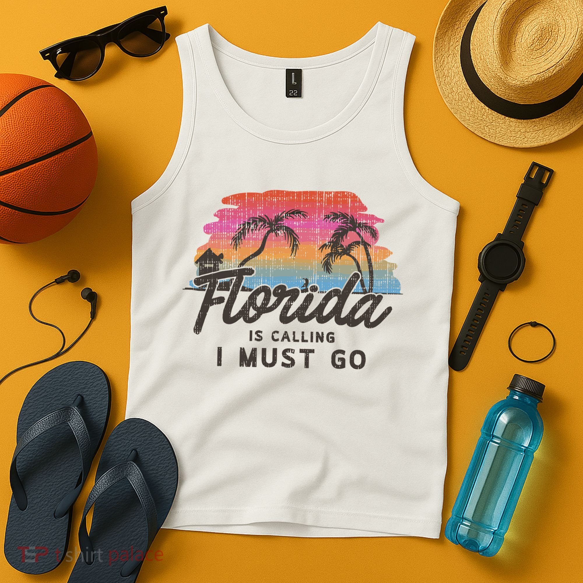 Florida Is Calling I Must Go Summer Vacation Gift Tank Top