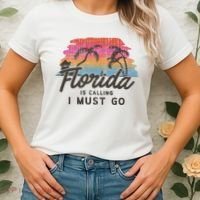 Florida Is Calling I Must Go Summer Vacation Gift Women's T-Shirt thumb 2
