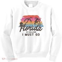 Florida Is Calling I Must Go Summer Vacation Gift Kids Sweatshirt thumb 0