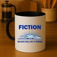 Fiction Because Real Life Is Terrible Coffee Mug thumb 4