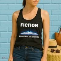 Fiction Because Real Life Is Terrible Women's Tank Top thumb 2