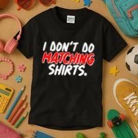 Funny I Don't Do Matchong Shirts Kids T-Shirt thumb 3
