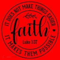 Faith It Does Not Make Things Easier It Makes Them Possible LukeJesus Santa Hat thumb 1