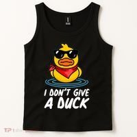 Funny I Dont Give A Duck Tank Top thumb 2